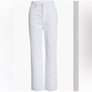 AG Adriano Goldschmied Knoxx High Rise Boyfriend Jeans White Size 23